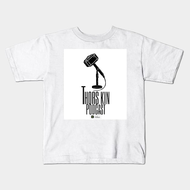 Thors Kin Noir logo Kids T-Shirt by Thors-kin Podcast